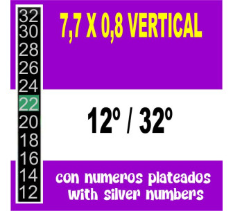 thermo  7,7 vertical silver